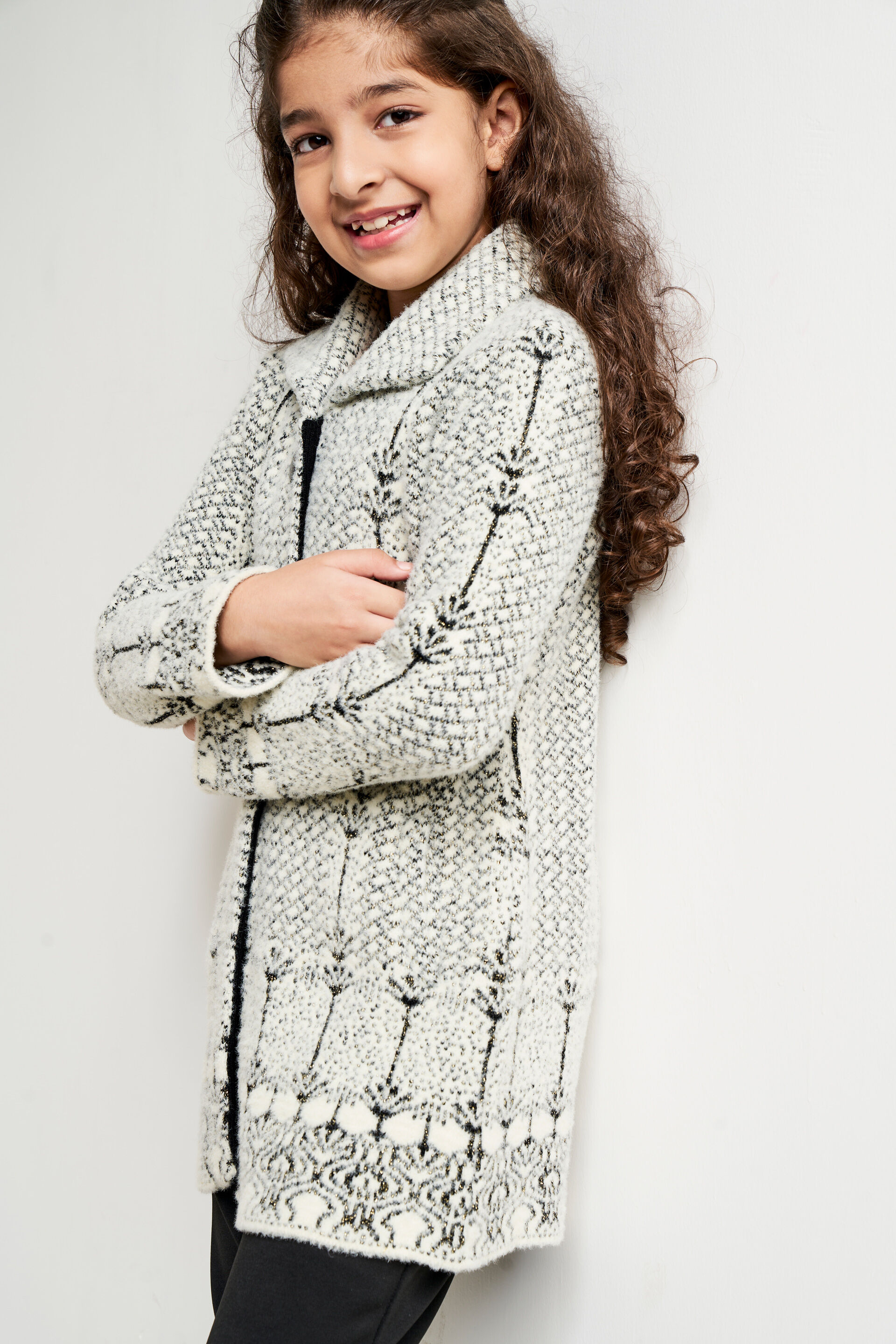 Grey Jacquard Straight Jacket, Grey, image 4